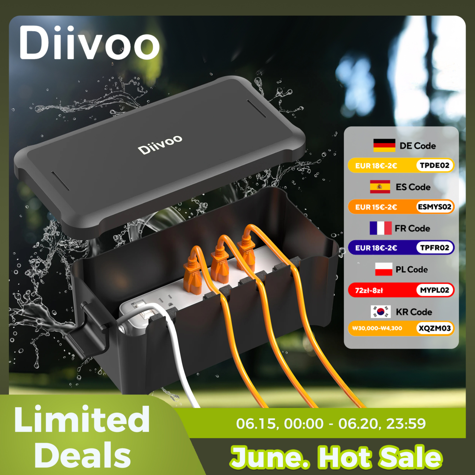 Outdoor Power Outlet Waterproof - Diivoo Outdoor Waterproof Electrical Box Outside