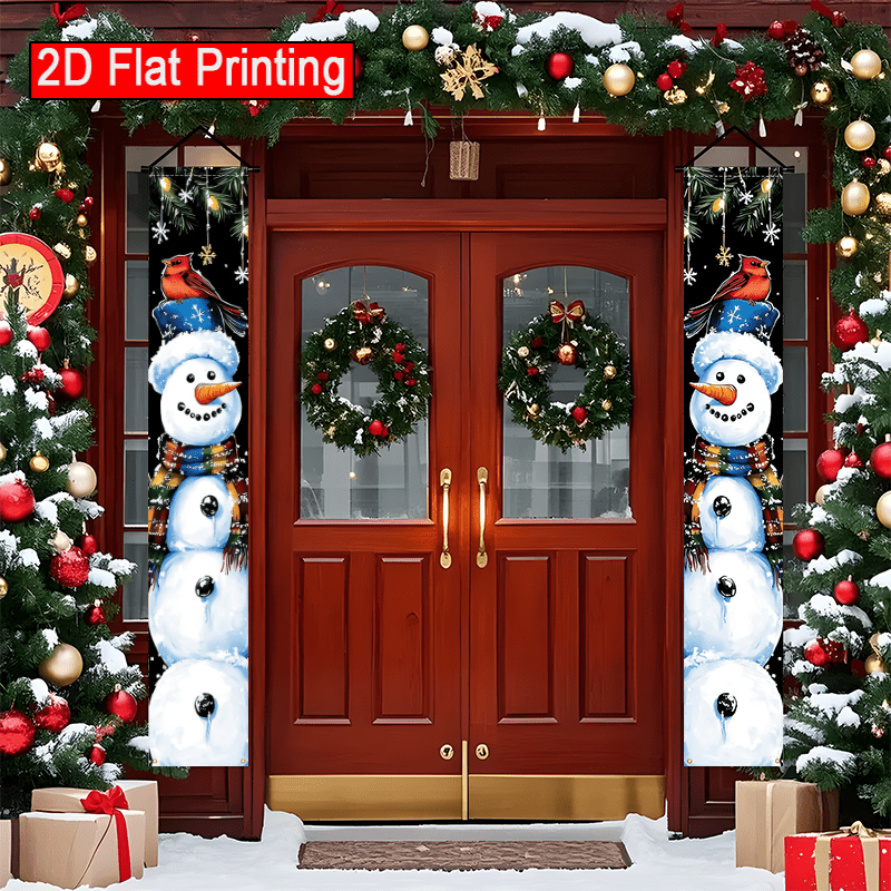 Outdoor Power For Wedding - 1pc 2D flat, Christmas snowman porch