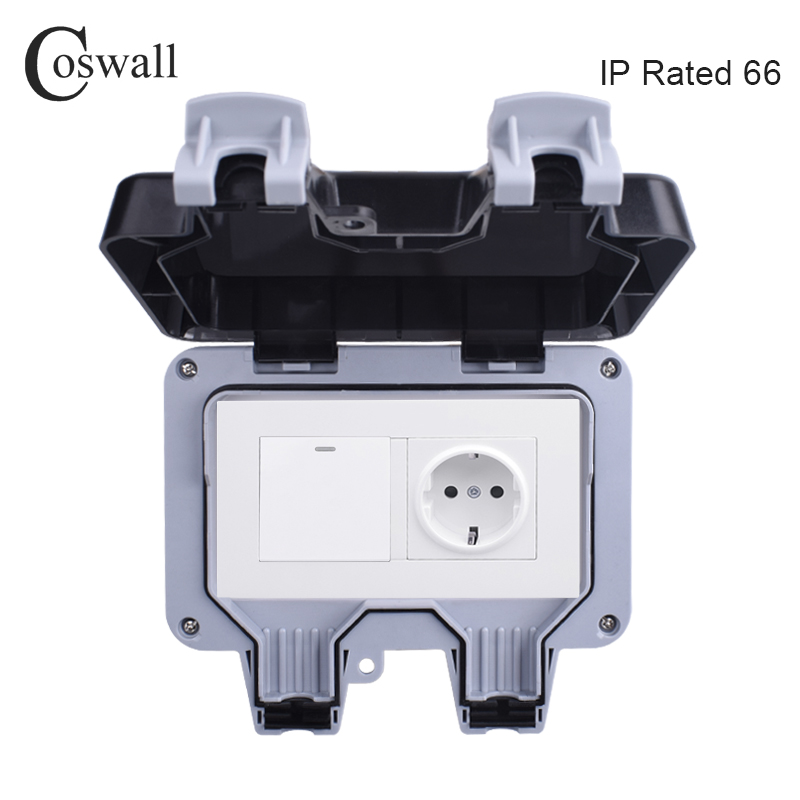 Coswall IP66 Weatherproof Wate - đánh giá và giá Outdoor Power Outlet Waterproof