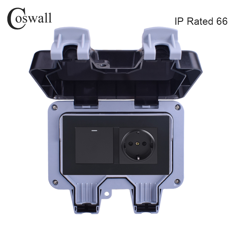Coswall IP66 Weatherproof Wate - đánh giá và giá Outdoor Power Outlet Waterproof