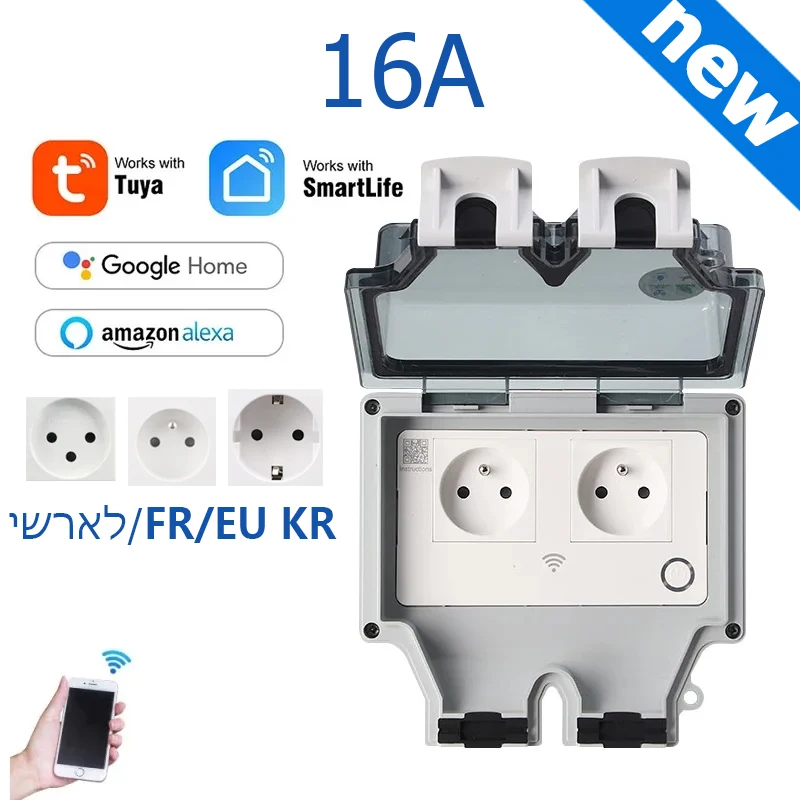 Tuya Power Socket IP66 Outdoor - đánh giá và giá Outdoor Power Outlet Waterproof