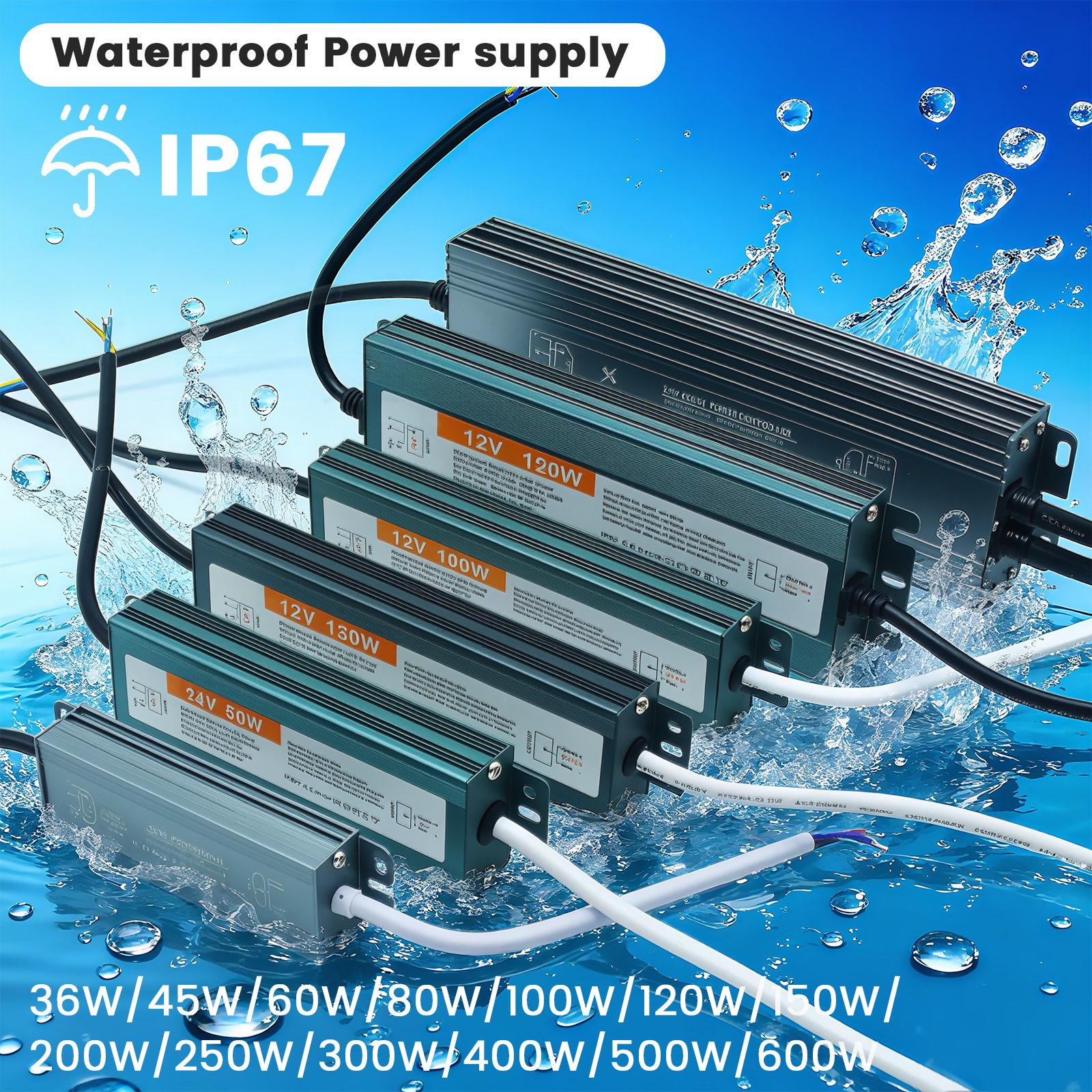 AC/DC Waterproof LED Power Sup - đánh giá và giá Outdoor Power Transformer