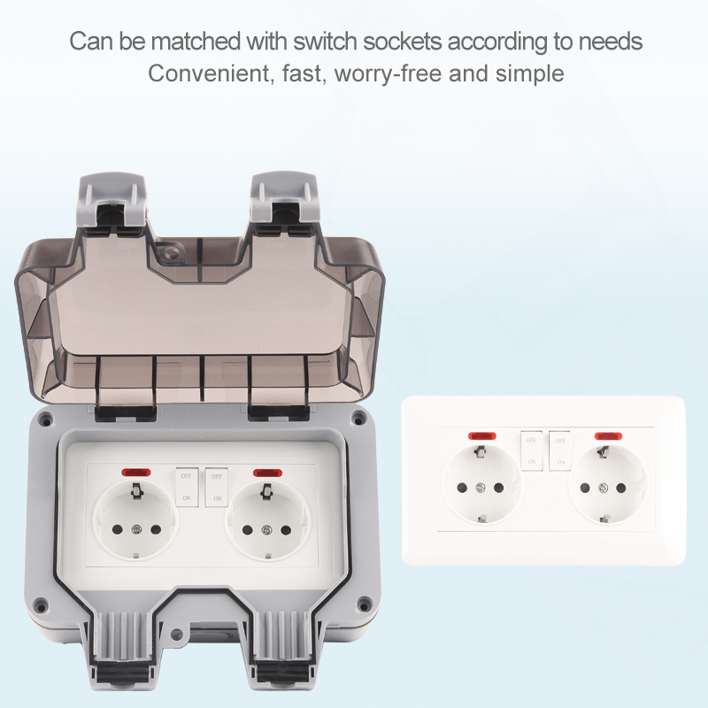 IP66 EU Germany Standard Water - đánh giá và giá Outdoor Power Outlet Waterproof