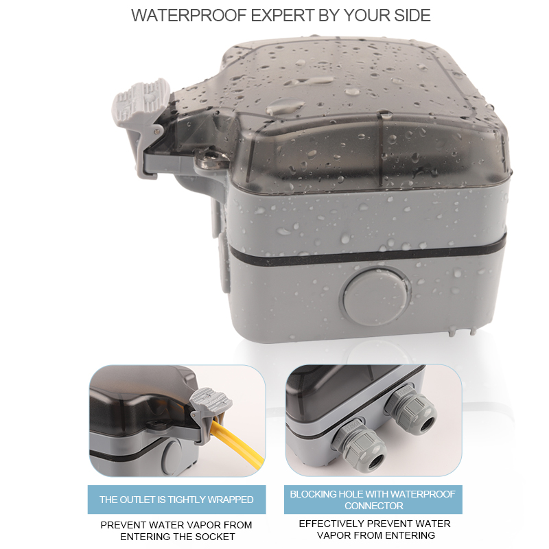 IP66 EU Germany Standard Water - đánh giá và giá Outdoor Power Outlet Waterproof