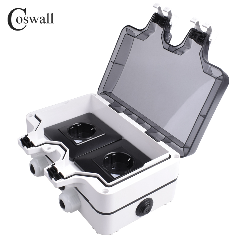 Coswall IP66 Waterproof EU Soc - đánh giá và giá Outdoor Power Outlet Waterproof