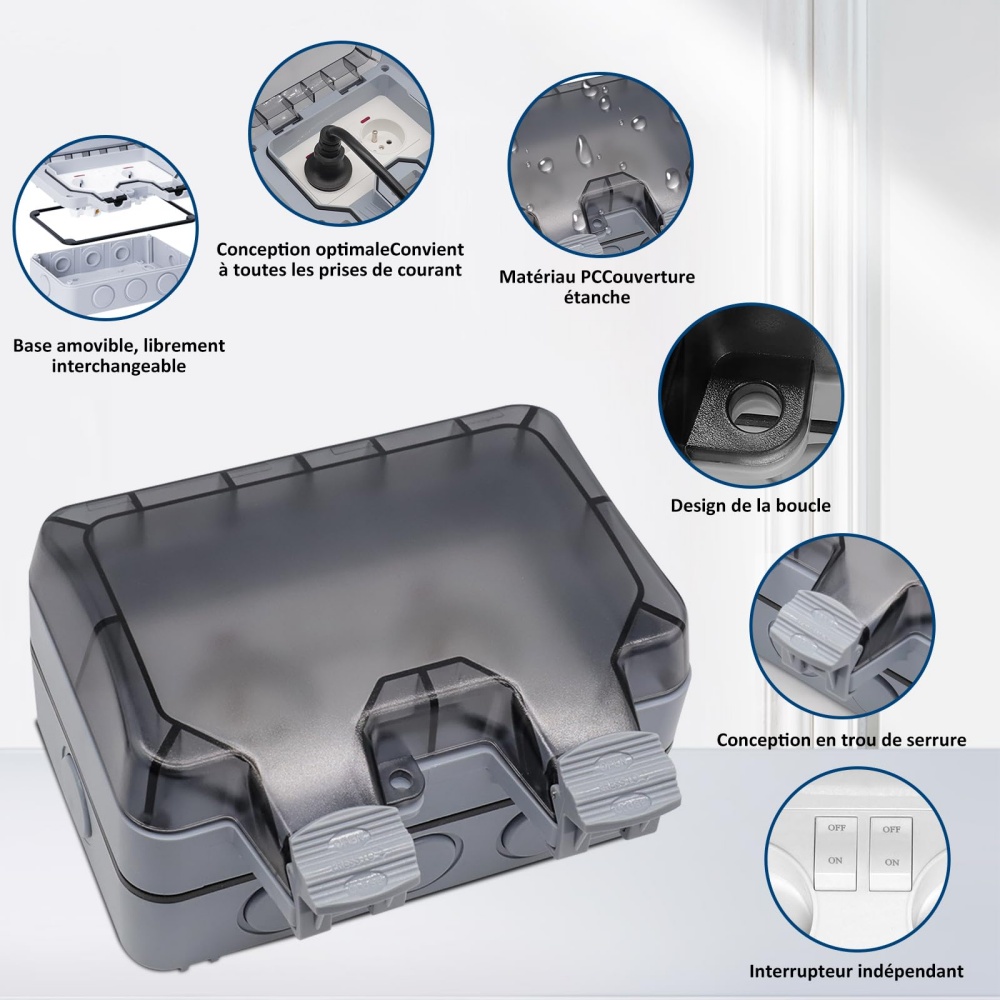 EIOMR France IP66 Weatherproof - đánh giá và giá Outdoor Power Outlet Waterproof