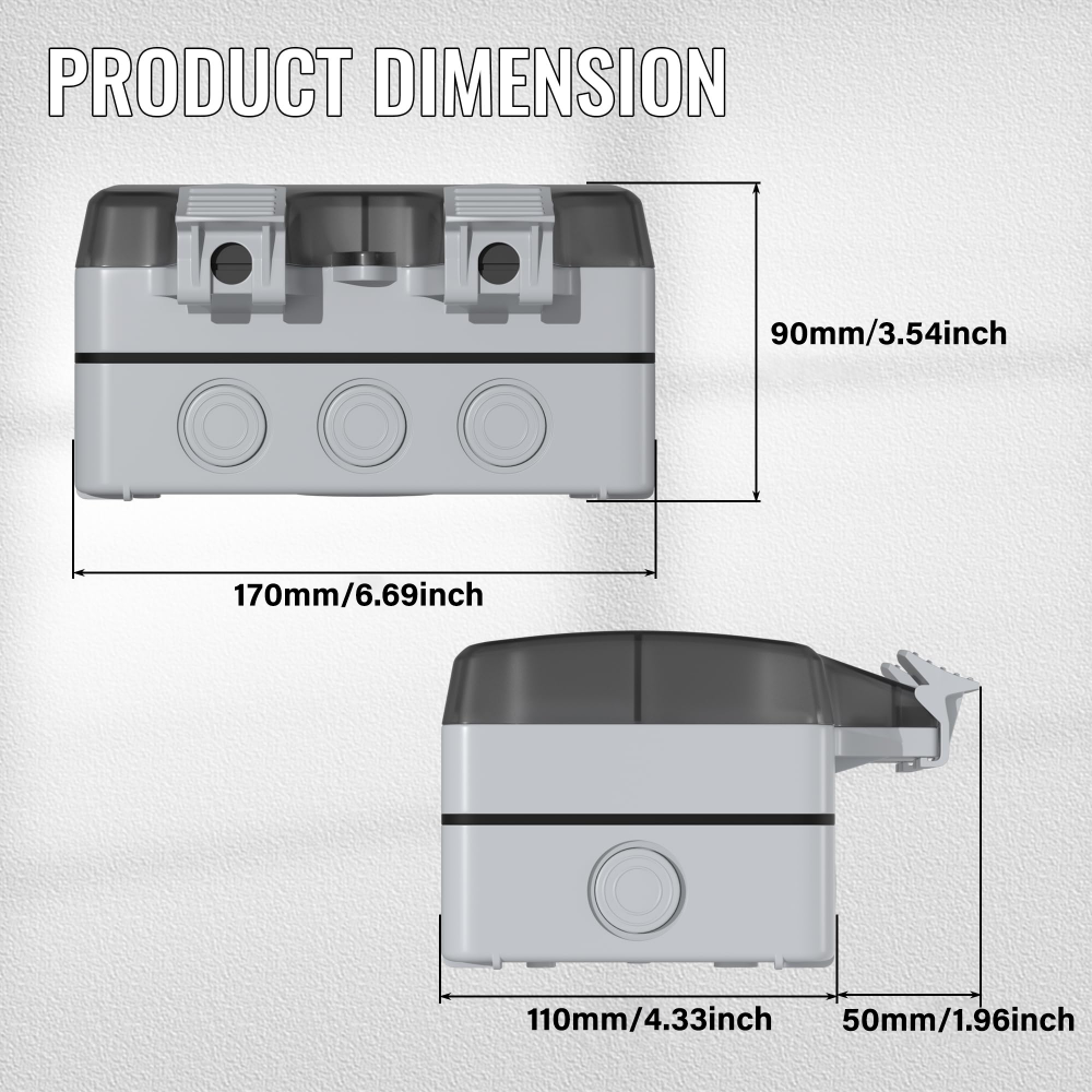 EIOMR France IP66 Weatherproof - đánh giá và giá Outdoor Power Outlet Waterproof
