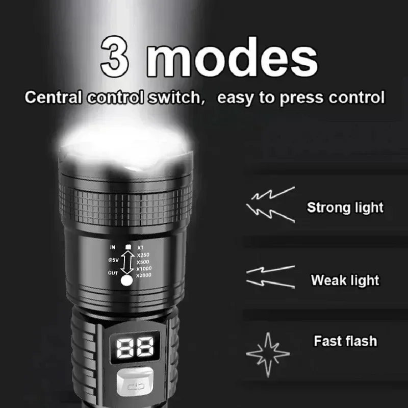P50 High Brightness Flashlight - đánh giá và giá Outdoor Usb Power Bank