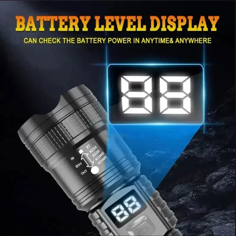 P50 High Brightness Flashlight - đánh giá và giá Outdoor Usb Power Bank