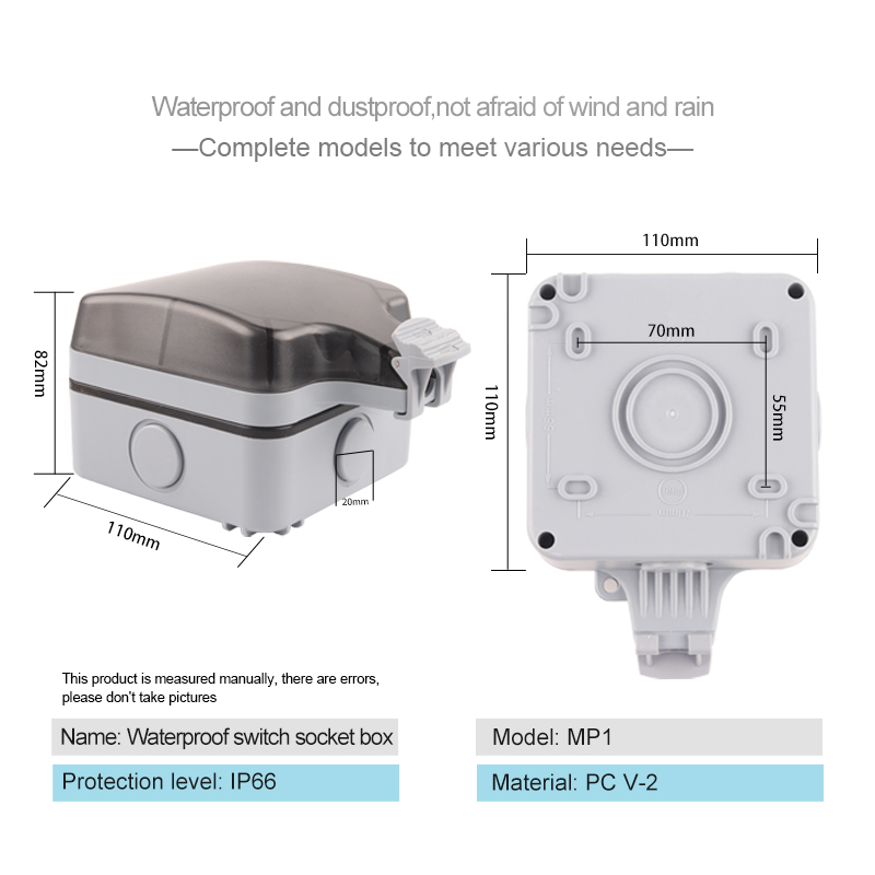IP66 Outdoor Weatherproof 16A  - đánh giá và giá Outdoor Power Outlet Waterproof