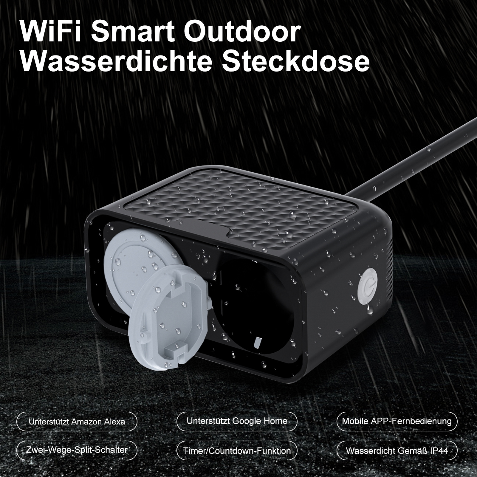 Eu WIFI smart outdoor power so - đánh giá và giá Outdoor Power Outlet Waterproof